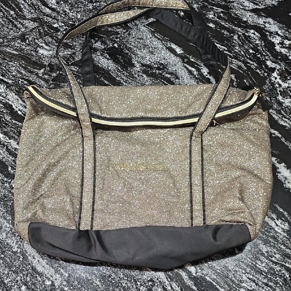 Victoria's Secret Glittery Gold and Black Tote